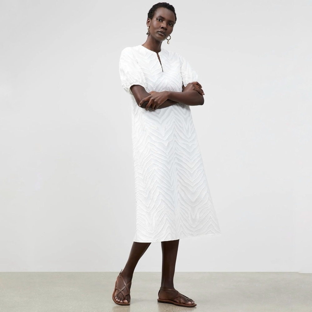 Lafayette 148 New York Ida Dress In Refined Italian Zebra Jacquard
